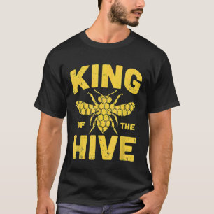 Camiseta Rei Da Colmeia Humor Apicultura Apiário Homens