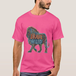 Camiseta Rei da Natureza - Tipografia Colorida do Leão