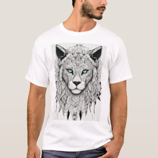 Camiseta Rei da Selva: Lion Impressão T-Shirt