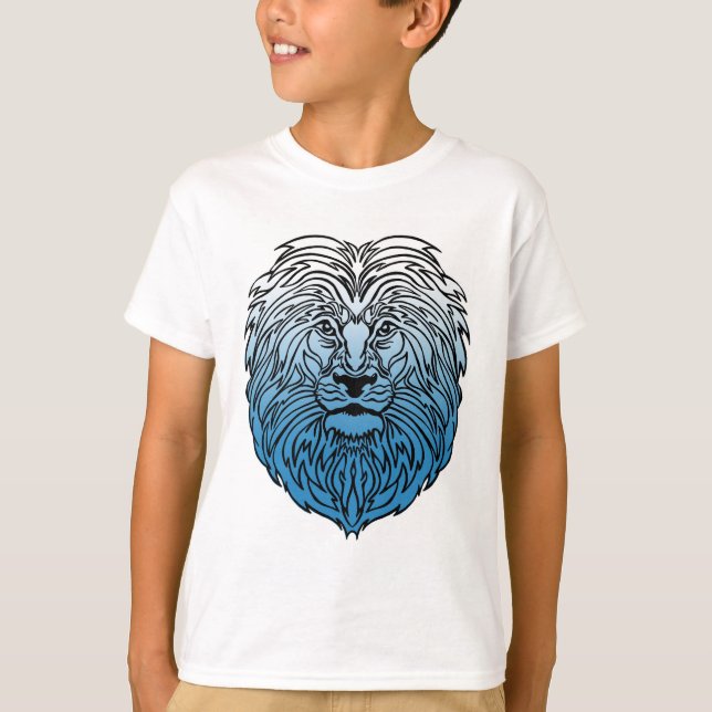 Camiseta Rei da Selva, T-Shirt do Blue Lion Boy (Frente)