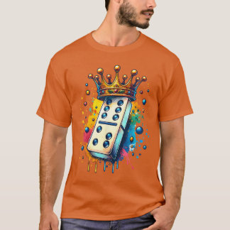 Camiseta Rei das Dominós Engraçados Jogo de Tabuleiro Amant