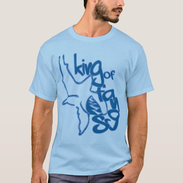Camiseta Rei das presas azuis (Frente)