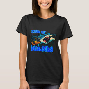 Camiseta Rei das Tesouras PNG, Tubarão Agressivo Piranha Or