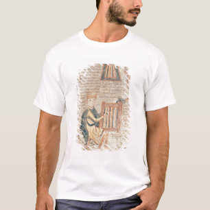 Camiseta Rei David que joga um saltério de um psalter