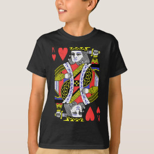 Camiseta Rei de Copas Fantasia de Carta de Baralho de Hallo