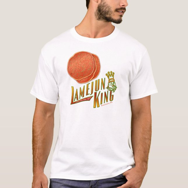 Camiseta Rei de Lamejun, cozinheiro chefe da pizza arménia! (Frente)
