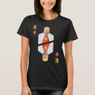 Camiseta Rei de Ouros Baralho de Cartas Grupo de Halloween 