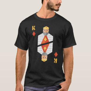 Camiseta Rei de Ouros Baralho de Cartas Grupo de Halloween 
