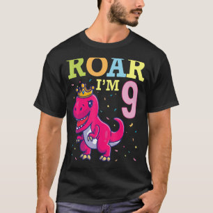 Camiseta Rei Dinossauro Dançando Feliz, Meu Raio de Anivers