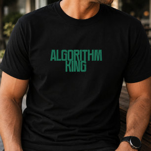 Camiseta Rei do Algoritmo Ciência de Dados Aprendizado de