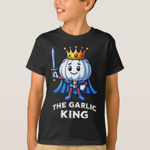 Camiseta Rei do Alho Comida Italiana Engraçada Vegetal