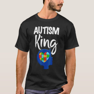 Camiseta Rei do Autismo Crianças Conscientização do Autism
