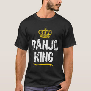 Camiseta Rei do Banjo Homens Meninos Jogador Banjoísta Leg