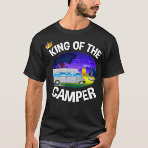 Camiseta Rei do Camper Funny Camping RV avan Motorhome