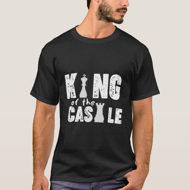 Camiseta Rei Do Castelo Engraçado Xadrez Dizendo Presente G (Frente)