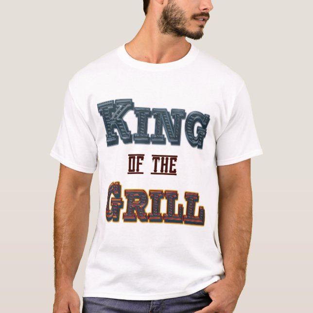 Camiseta Rei do Cookout Engraçado do CHURRASCO Grill (Frente)