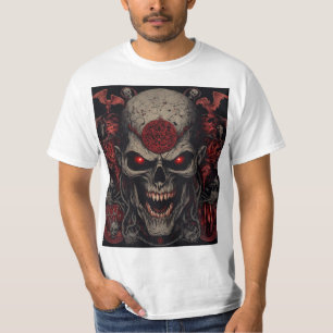 Camiseta Rei do Crânio Infernal – Arte de Crânio de Demônio