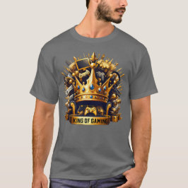 Camiseta Rei do Design de Coroa do Trono Real de Jogos