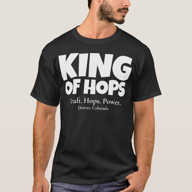 Camiseta Rei do Lúpulo – Poder Artesanal Personalizado (Frente)