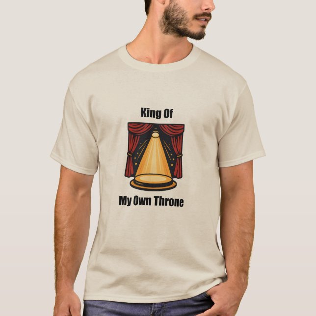 Camiseta Rei Do Meu Próprio Design de Empoderamento Homem T (Frente)