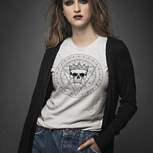 Camiseta Rei do Morto: Escuro Vampiro Real Sigil White