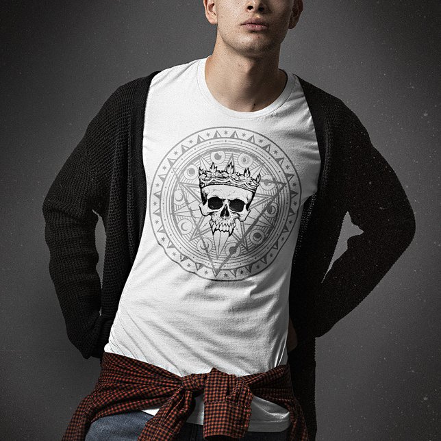 Camiseta Rei do Morto: Escuro Vampiro Real Sigil White (Criador carregado)