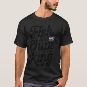 Camiseta Rei do Peixe com Batata Frita Comida Britânica Eng
