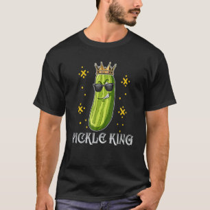 Camiseta Rei do Picles Vegano Divertido Pepino Legumes Picl