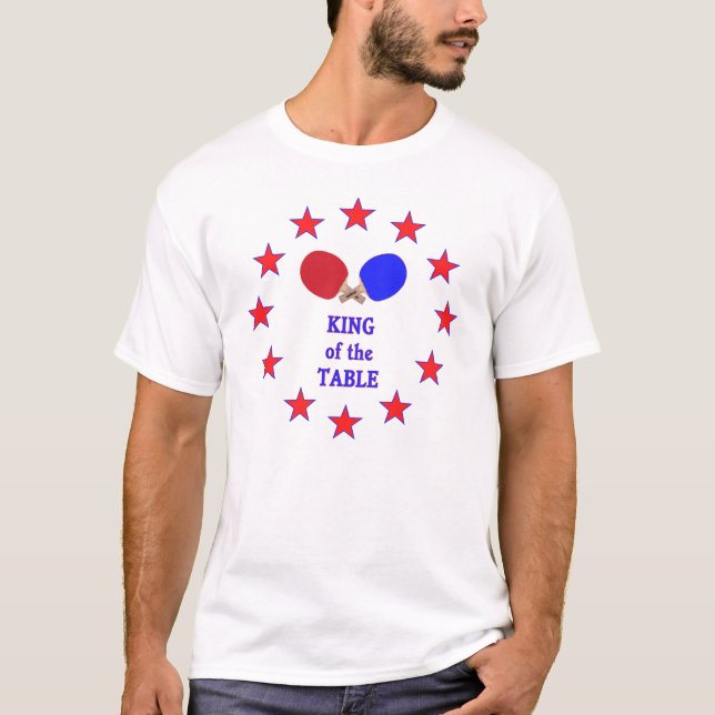 Camiseta Rei do sibilo Pong da mesa (Frente)