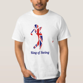 Camiseta Rei do Swing | Jogador de golfe da bandeira da Uni