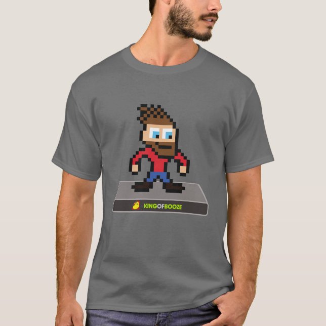 Camiseta Rei do t-shirt de 8 bits de Boro das bebidas (Frente)