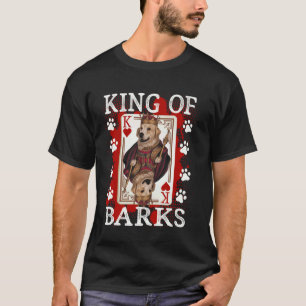 Camiseta Rei dos Barks corações Poker Golden Retriever Pai