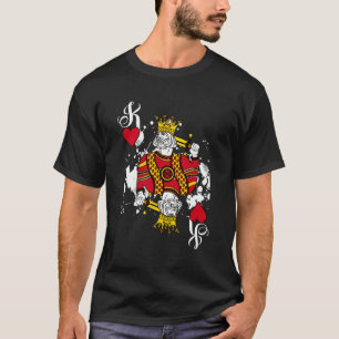 Camiseta Rei Dos Cartões Que Tocam Aposentado De Poker No D