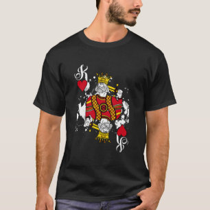 Camiseta Rei Dos Cartões Que Tocam Aposentado De Poker No D