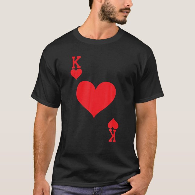 Camiseta Rei Dos Corações Jogando Figurino De Halloween (Frente)