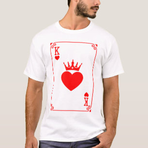 Camiseta Rei dos Corações Rei Rainha Casal Figurino de Hall
