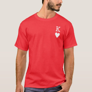 Camiseta Rei dos Corações - Símbolo de Cartão de Jogada T-S