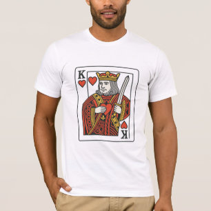 Camiseta Rei dos Corações - Vermelho Regal e Dourado