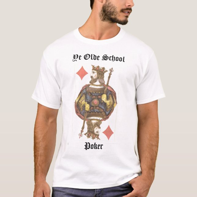 Camiseta Rei dos diamantes YE Olde SchoolPoker (Frente)