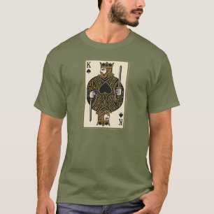 Camiseta Rei dos Espadas - Preto Regal e Dourado