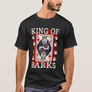 Camiseta Rei dos Latidos Rei dos corações dono de Husky Sib