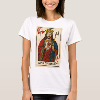Camiseta Rei dos Reis Jesus Jogando Cartaz