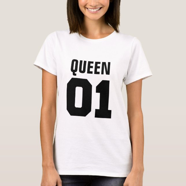 Camiseta Rei e Rainha| Tipografia T-Shirt (Frente)