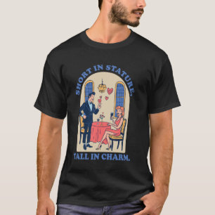 Camiseta Rei Engraçado Baixo Pessoas Baixas Pequenos Menino