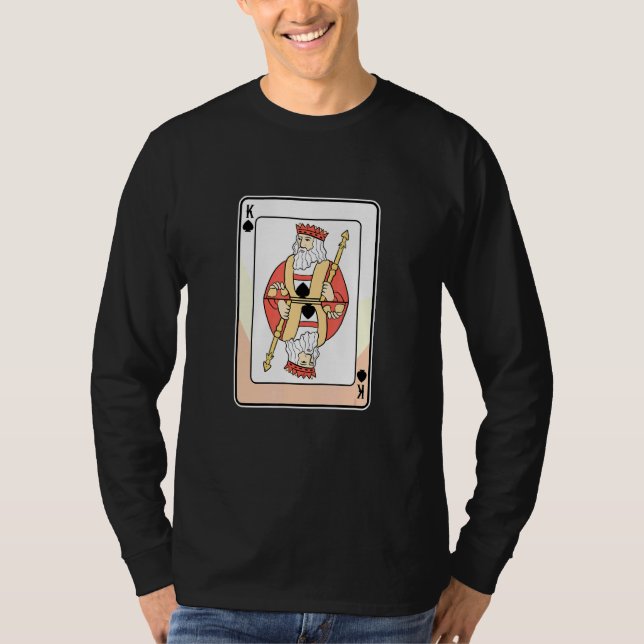 Camiseta Rei Espadas Para Homens (Frente)
