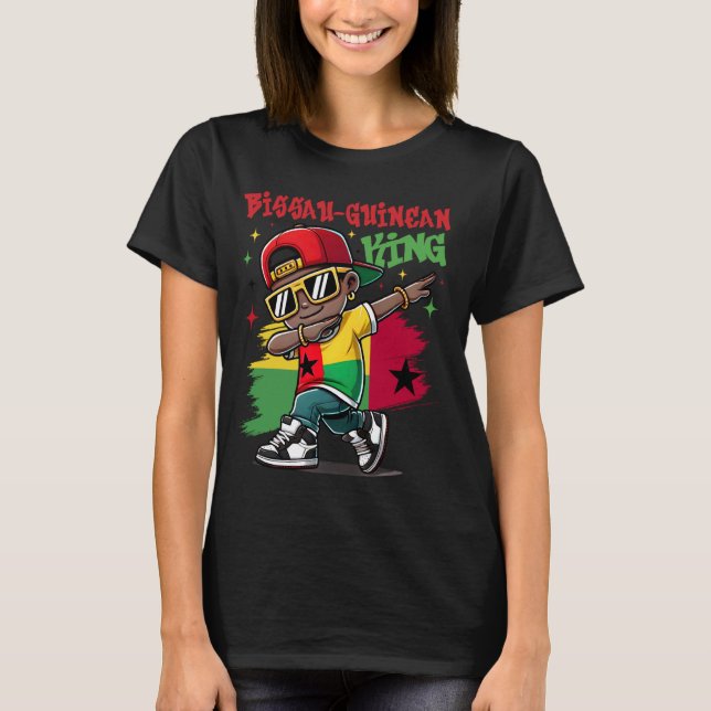 Camiseta Rei guineense Dabbing Guiné-Bissau - Pavilhão (Frente)