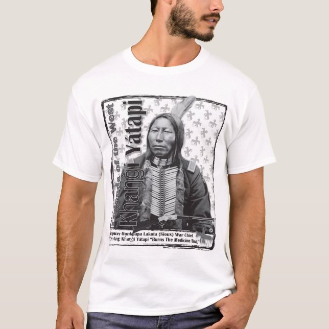 Camiseta Rei Hunkpapa Lakota Chefe do corvo (Frente)