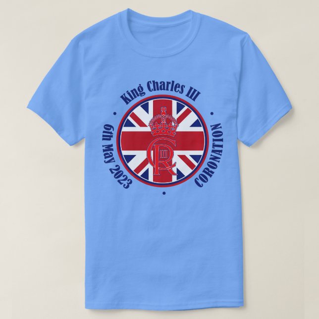Camiseta Rei Inglês III Charles Memabilia Kings Coronat (Frente do Design)