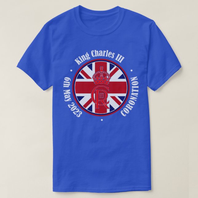 Camiseta Rei Inglês III Charles Memabilia Kings Coronat (Frente do Design)