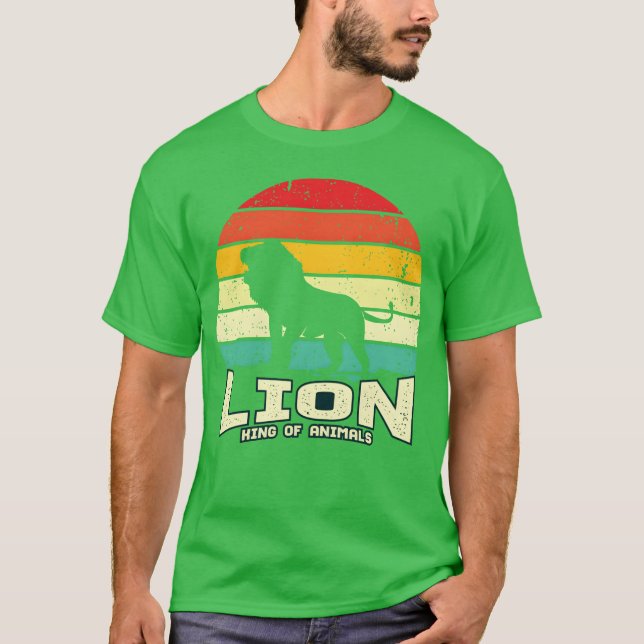 Camiseta Rei Leão Dos Animais retrô (Frente)